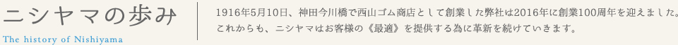 ニシヤマの歩み